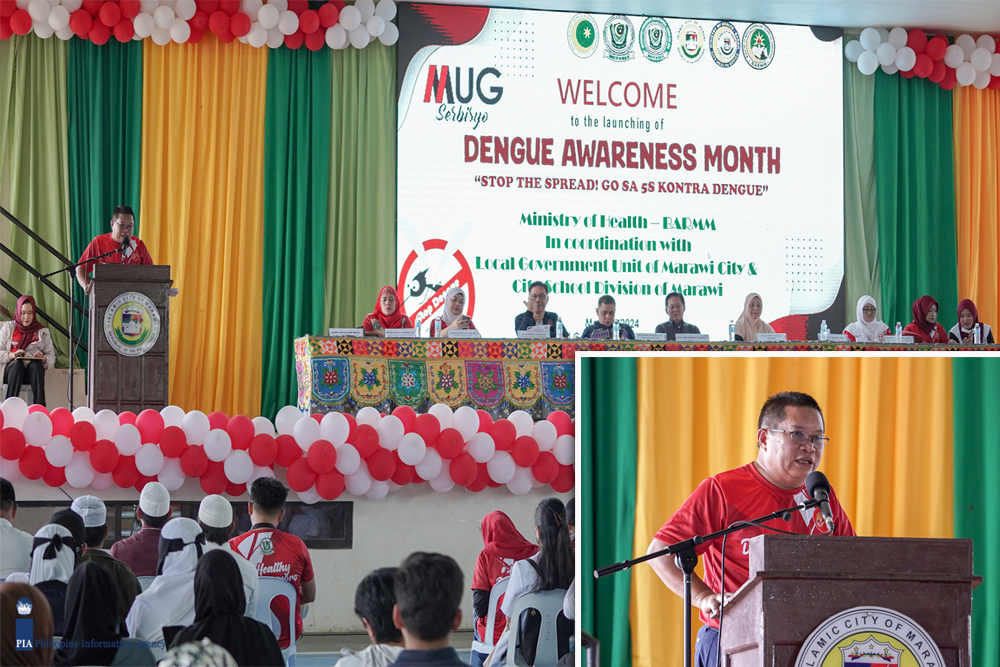 The Marawi City government, through its City Health Office, kicked off an intensified Dengue Awareness Month campaign, urging all stakeholders to join in collective efforts to stamp out dengue. City Health Officer Dr. Ali Dalidig said their goal is to raise awareness, educate the public, and promote proactive measures against dengue. (Photo by DCC/PIA-10)
