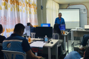 PSA Camiguin Chief Statistical Specialist Francisco Galagar, Jr. led the provincial-level training at the PSA's provincial training room. The training focused on data collection, listing of service facilities, government projects, and map generation. (Photo courtesy of PSA Camiguin)