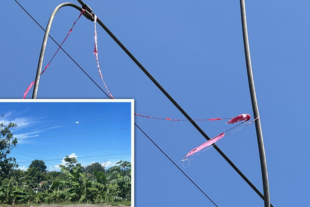 NURTURING A SAFETY CULTURE. Kite entanglement with transmission lines poses a serious safety hazard, especially for children, and can lead to power disruptions due to higher voltage levels. (Photo courtesy of KM/AboitizPower-Hedcor Group)